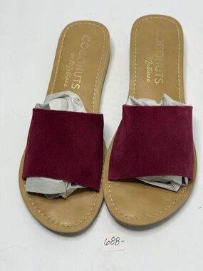 Coconuts by Matisse Suede Slide Sandals in Wine